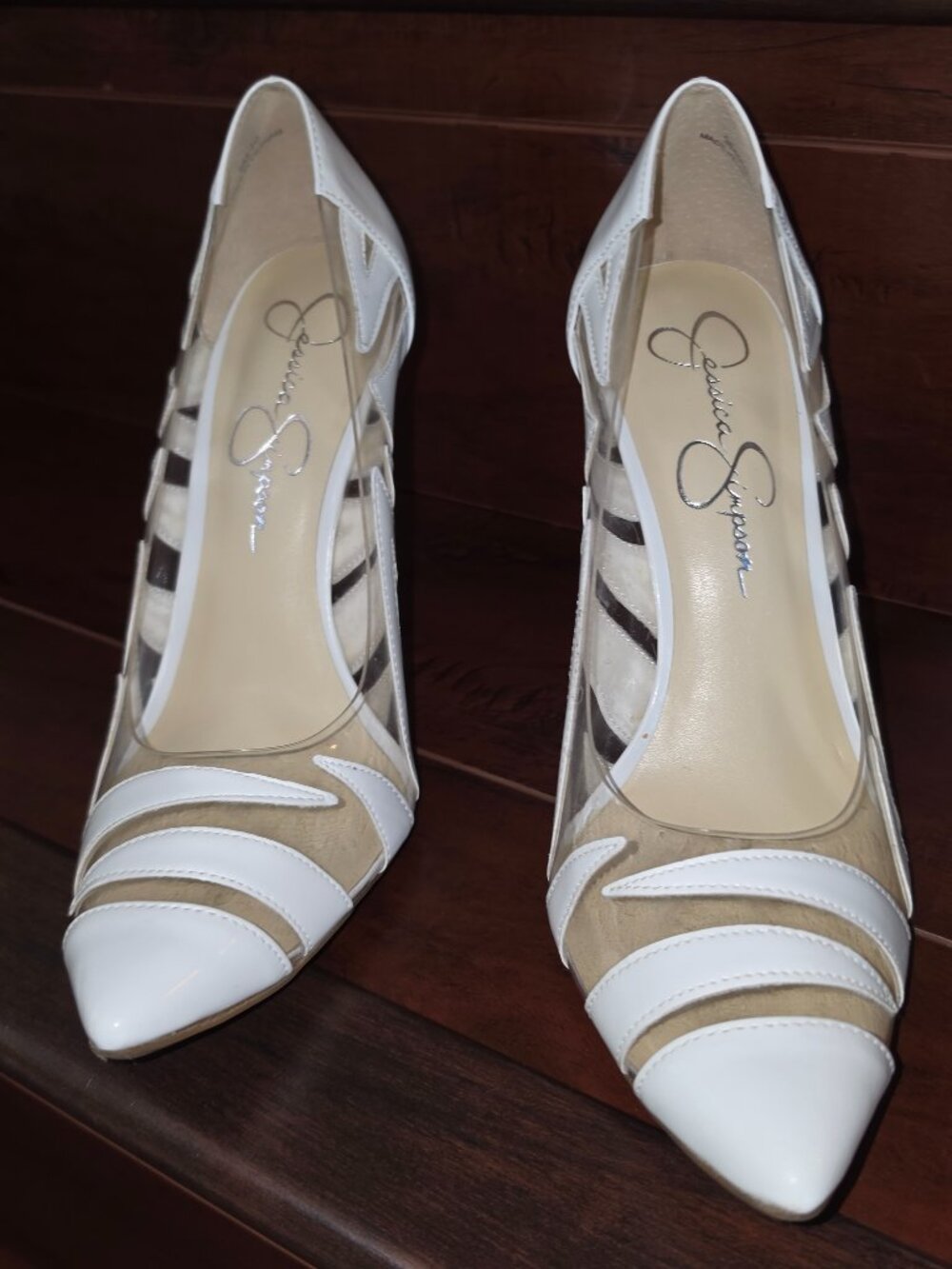 White & Clear Stilettos